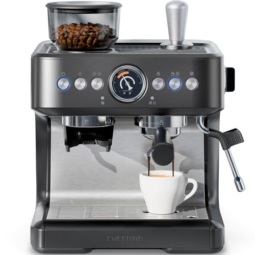 Chefman Crema Deluxe Espresso Machine with Double Boiler, Use Milk Frother and Brew Espresso Simu... | Amazon (US)