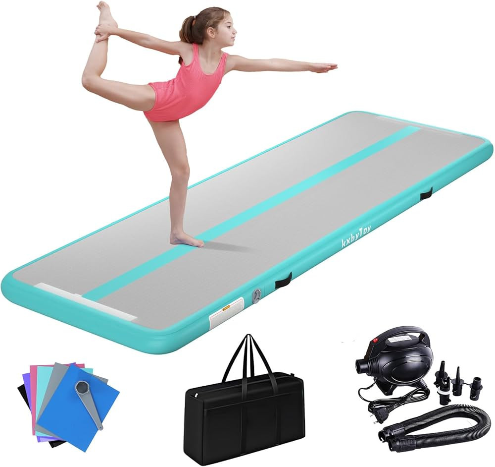 Air Mat Tumble Track 4 inches Thickness Inflatable Gymnastics Mat for Home Use/Training/Cheerlead... | Amazon (US)