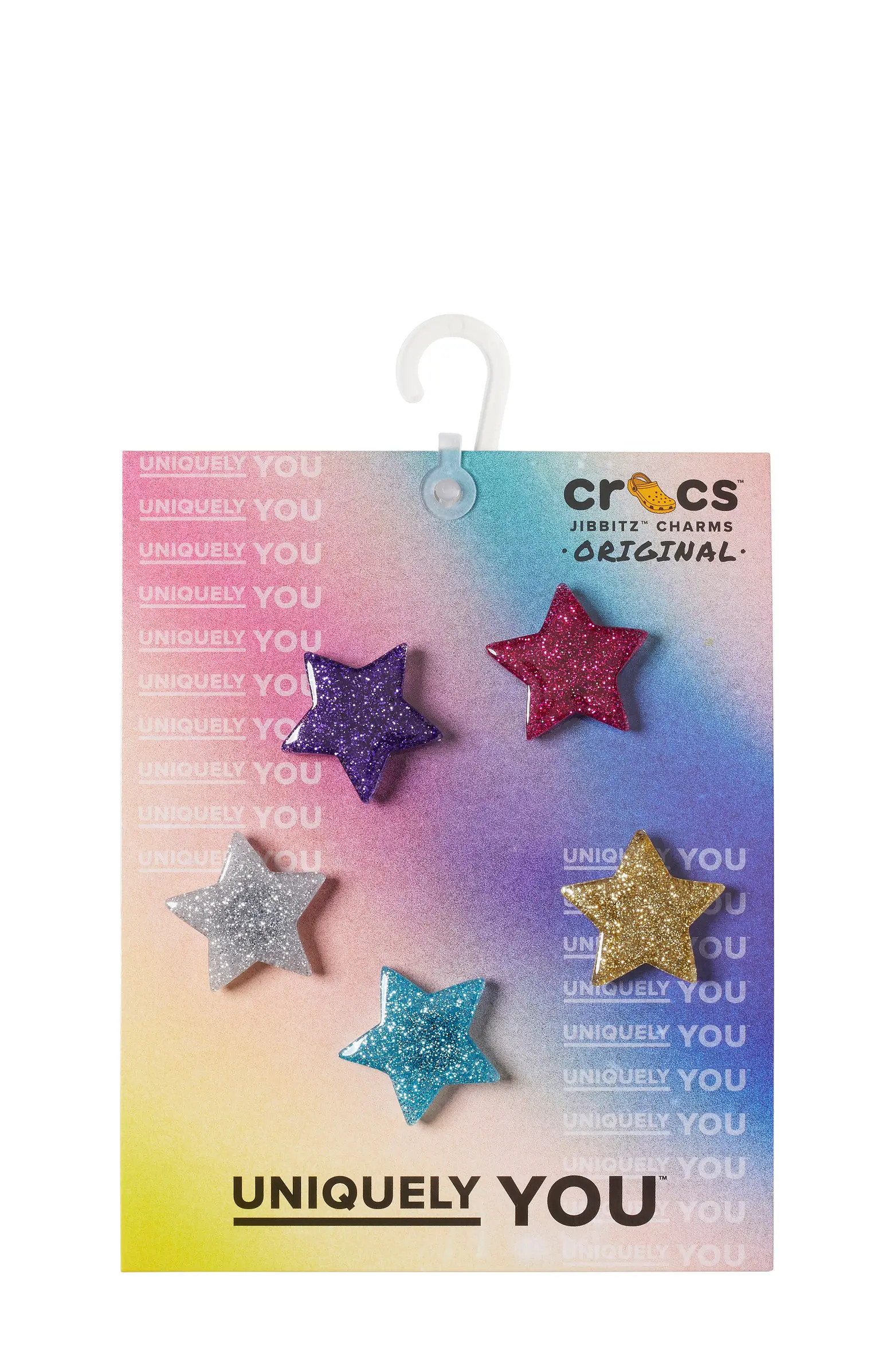 5-Pack Glitter Star Jibbitz Shoe Charms | Nordstrom