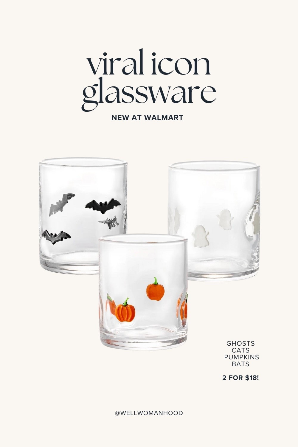 Walmart dropped their very own icon glassware dupes for halloween and they are too cute!! 2 for $18! 

#walmart #walmartfind #walmarthaul #iconglass #iconglassware #iconcups #halloween #halloweendecor #walmarthalloween  

 #LTKSeasonal #LTKHome #LTKFindsUnder50