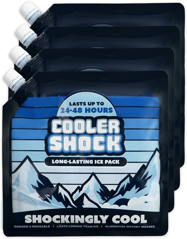 Cooler Shock Reusable Ice Packs for Cooler - Long Lasting Cold Freezer Packs for Coolers and Lunc... | Amazon (US)