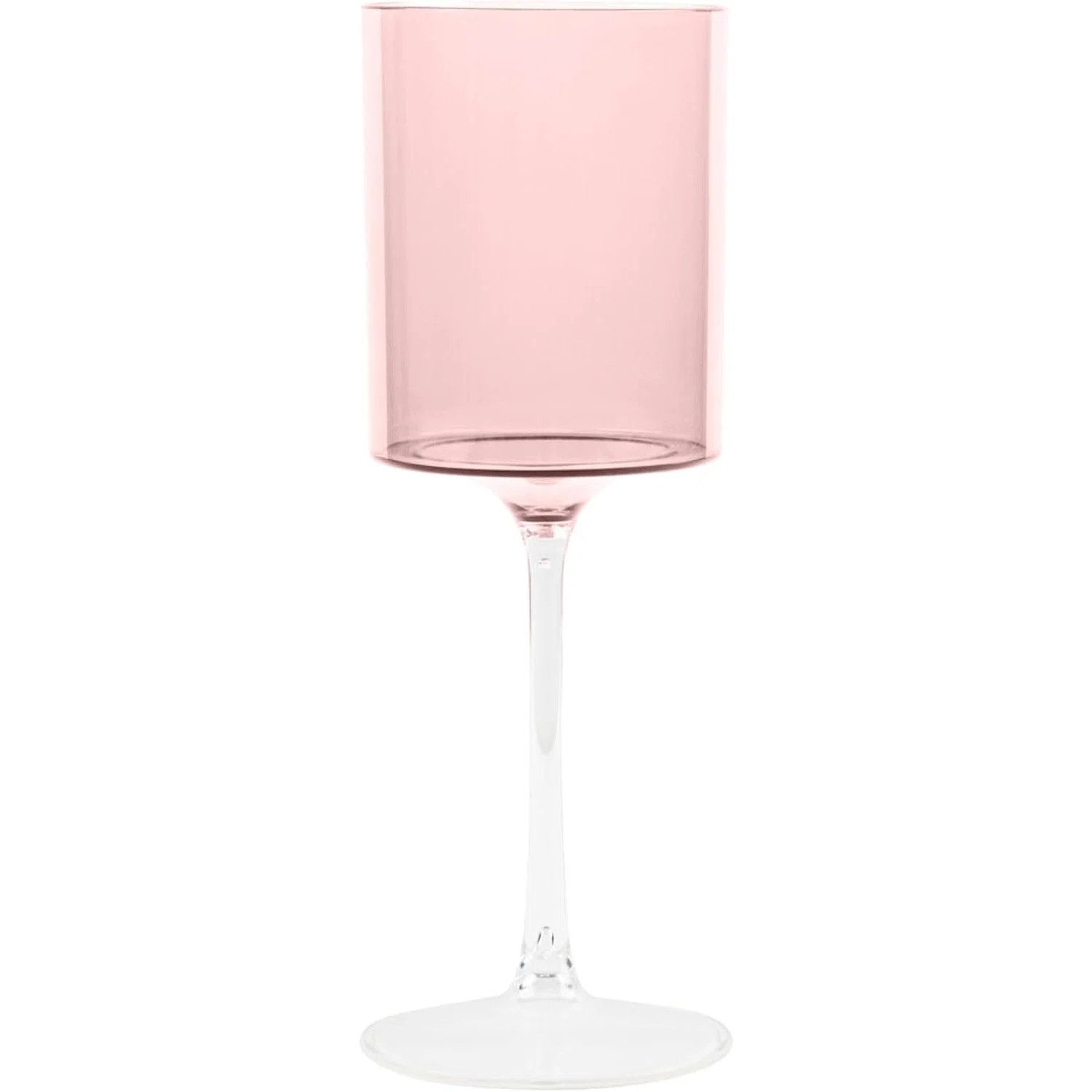 Ecoquality White Plastic Wine Glasses With Clear Stem 9 Oz Disposable Shatterproof Reusable Elega... | Wayfair North America