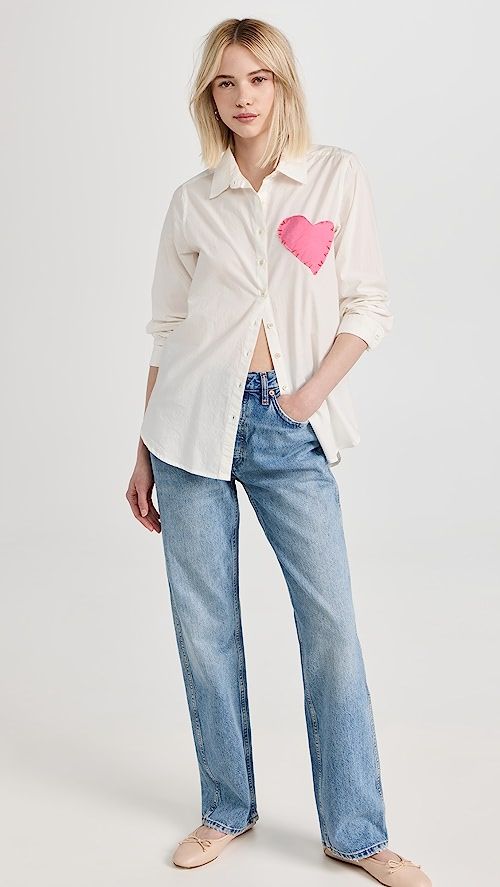 Mia Shirt Imperfect Heart Pocket | Shopbop