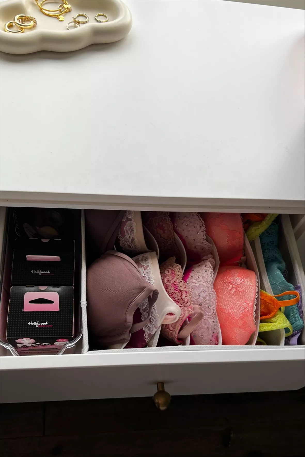 Organized bra and panty drawer  Bra organization, Storage organization,  Organization