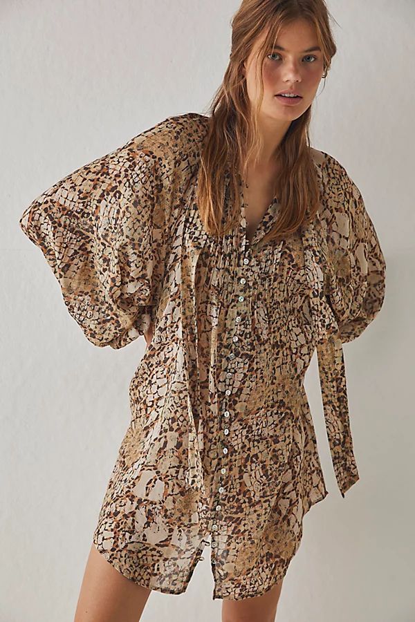 1985 Shirtdress by Spell at Free People, Honeycomb, XS | Free People (Global - UK&FR Excluded)