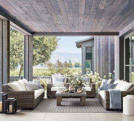 Seabrook Striped Indoor/Outdoor Rug | Pottery Barn (US)