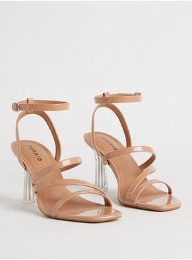 Strappy Lucite Heeled Sandal (WW) | Torrid (US & Canada)