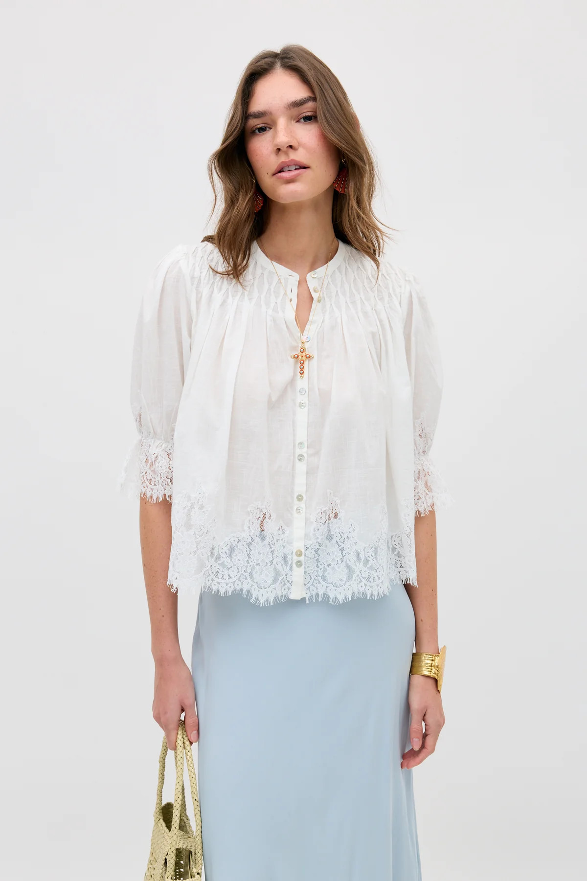 erika top ivory | Rixo