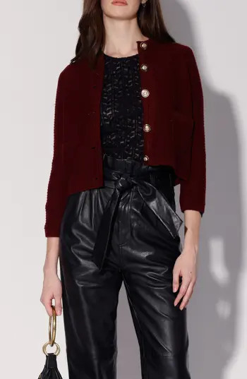 Walter Baker Janis Cardigan in Wine at Nordstrom Rack, Size X-Large | Nordstrom Rack