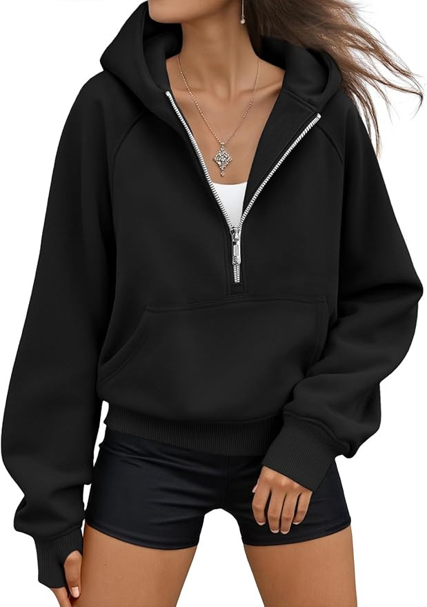 AUTOMET Womens Hoodies Fleece Fall Fashion Outfits Workout Sweatshirts Y2k Winter Zip Up Jackets ... | Amazon (US)