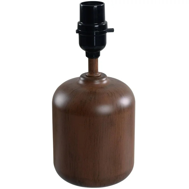 Mainstays Mini Faux Wood Table Lamp with Shade 12.75"H-Wood Finish and Traditional Style | Walmart (US)