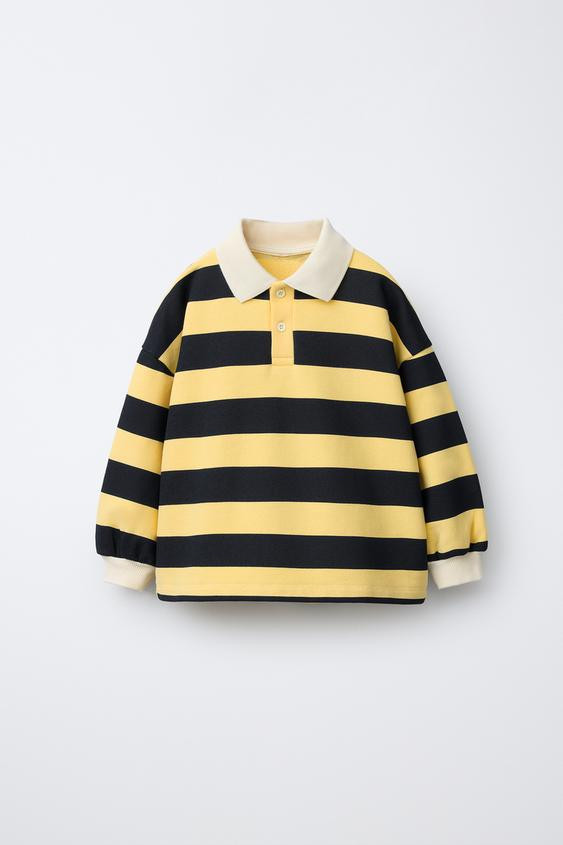STRIPED POLO SWEATSHIRT | Zara US