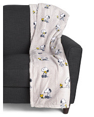 Large Snoopy And Woodstock Friends Throw | Marshalls