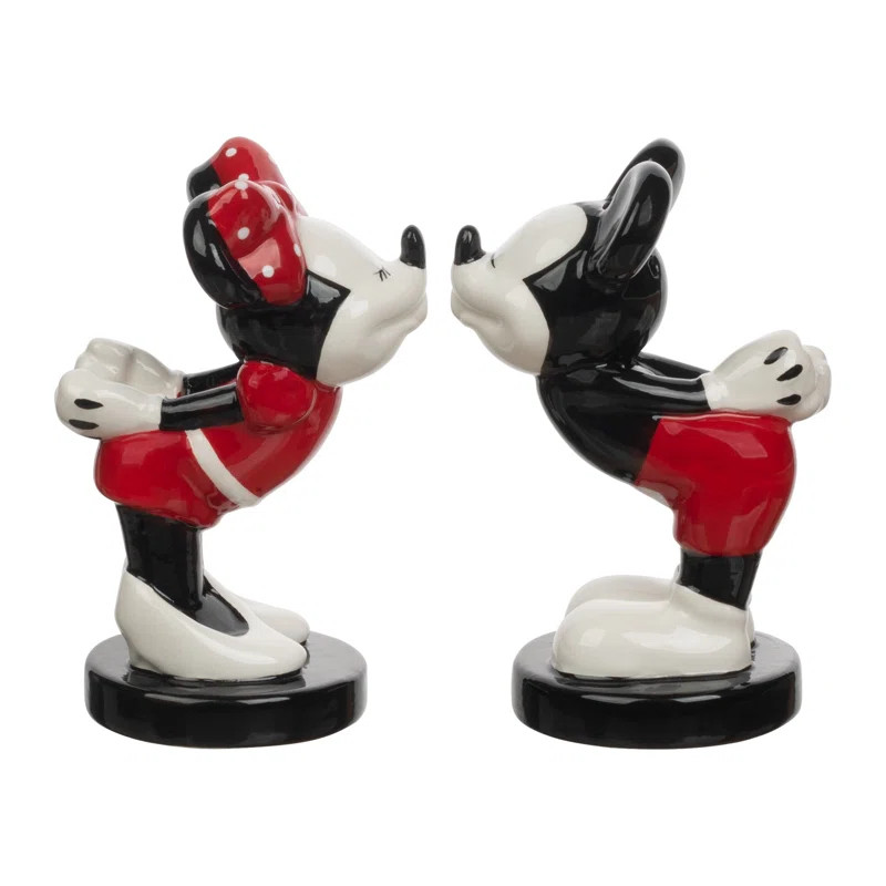 Vandor LLC Disney Mickey and Minnie Kissing Salt and Pepper Shaker Set | Wayfair North America