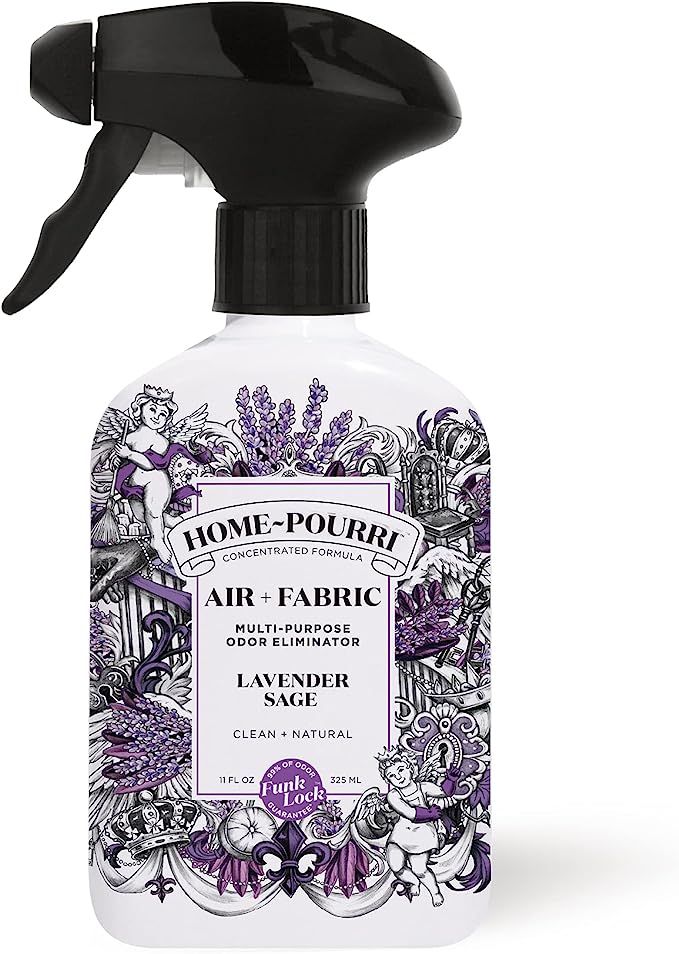 Poo-Pourri Home Air + Fabric Multi-Purpose Odor Eliminator, Lavender + Sage Scent, 11 Fl Oz, (AZ9... | Amazon (US)