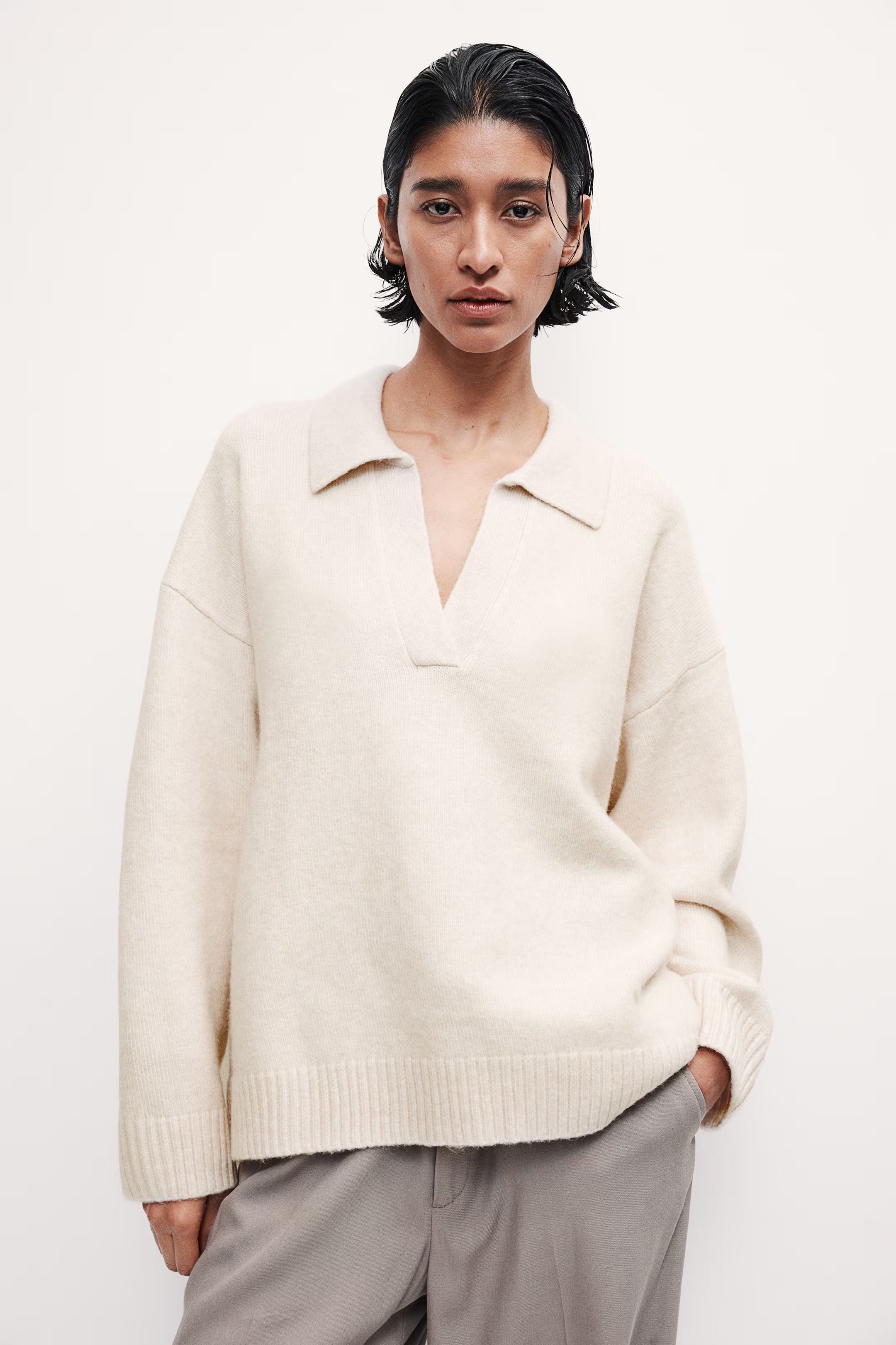 Fine-knit Collared Sweater | H&M (US + CA)