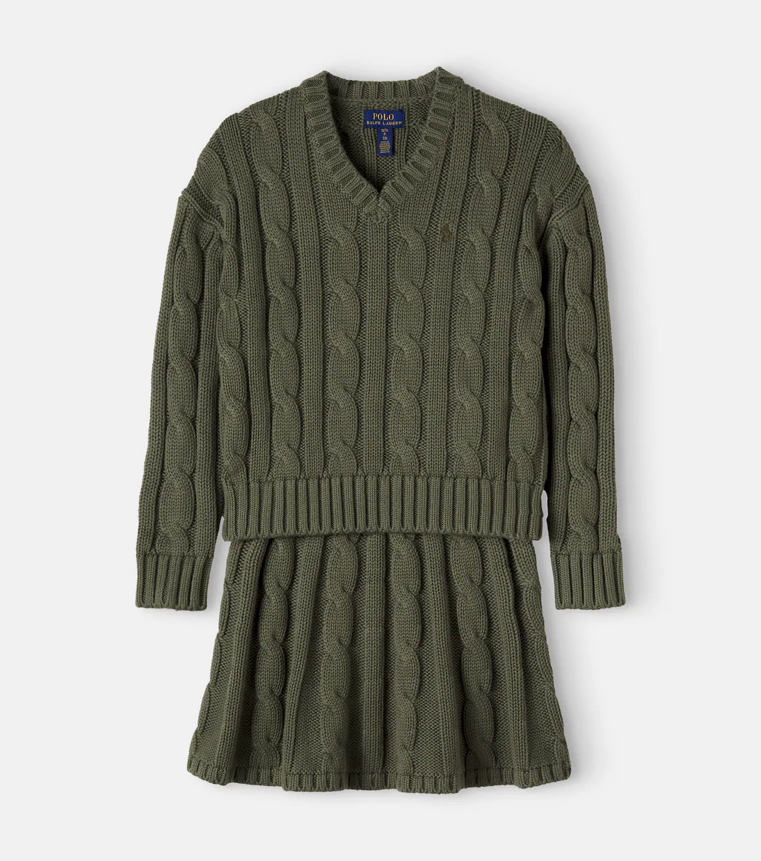 Cable-knit cotton sweater and skirt set | Mytheresa (US/CA)