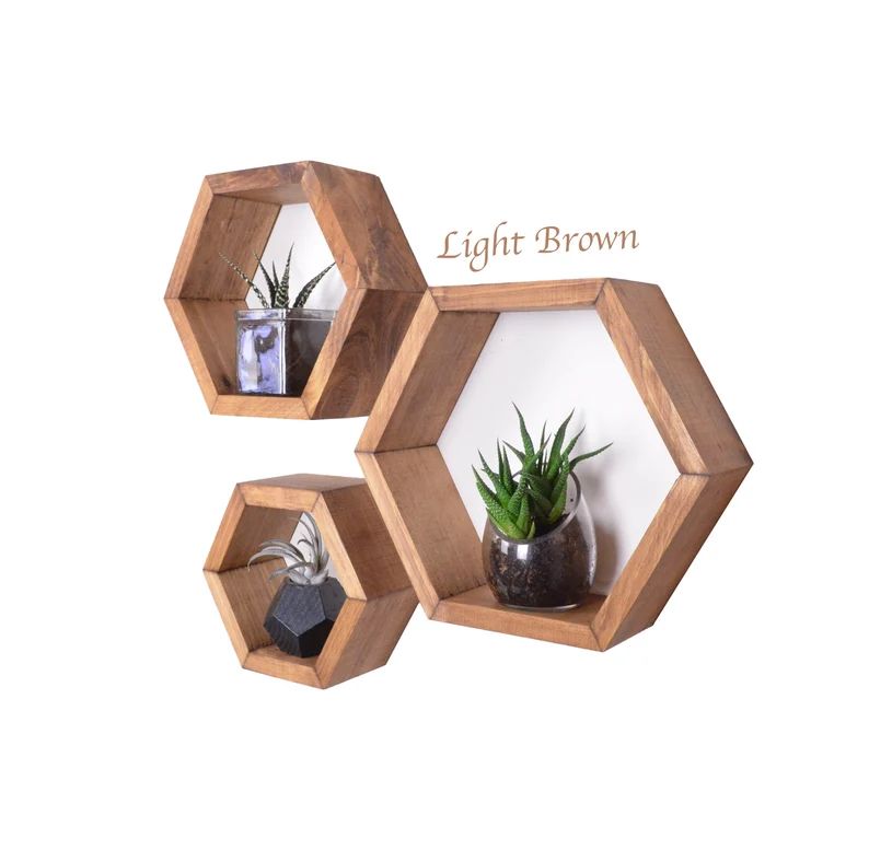 3 Hexagon Shelves - FREE SHIPPING - Honeycomb shelves - Geodesic Shelves -Hexagon Shelf - Hexagon... | Etsy (US)