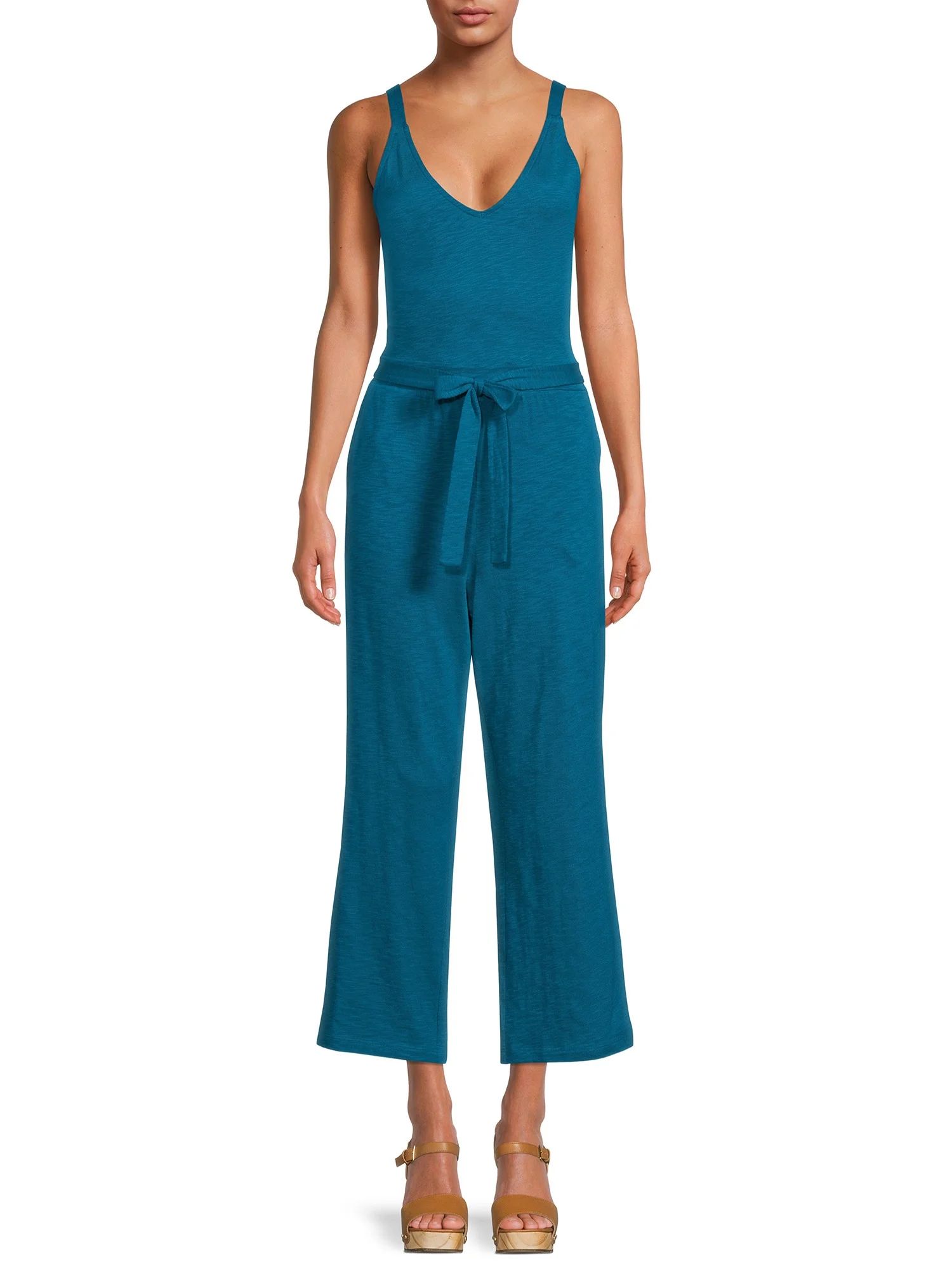 Time and Tru Women's Sleeveless Jumpsuit - Walmart.com | Walmart (US)