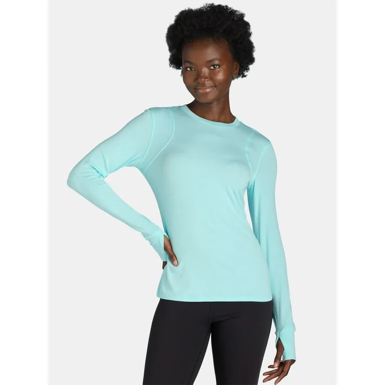 Avia Women's Outdoor Tee with Long Sleeves, Sizes XS-XXXL | Walmart (US)