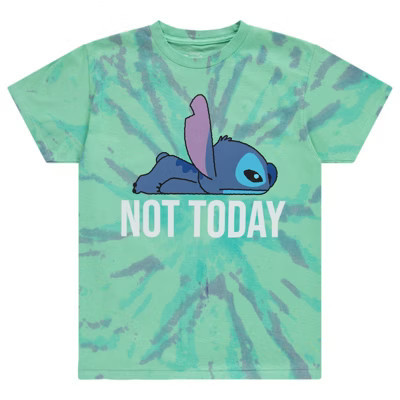 Mens Lilo and Stitch Tee - Mens Classic Lilo and Stitch Tie Dye T-Shirt (Green Tie Dye, Medium) | Target