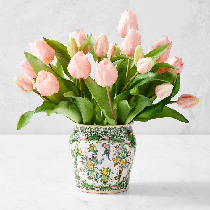 Real Touch Faux Pink Tulip Bouquet | Williams-Sonoma