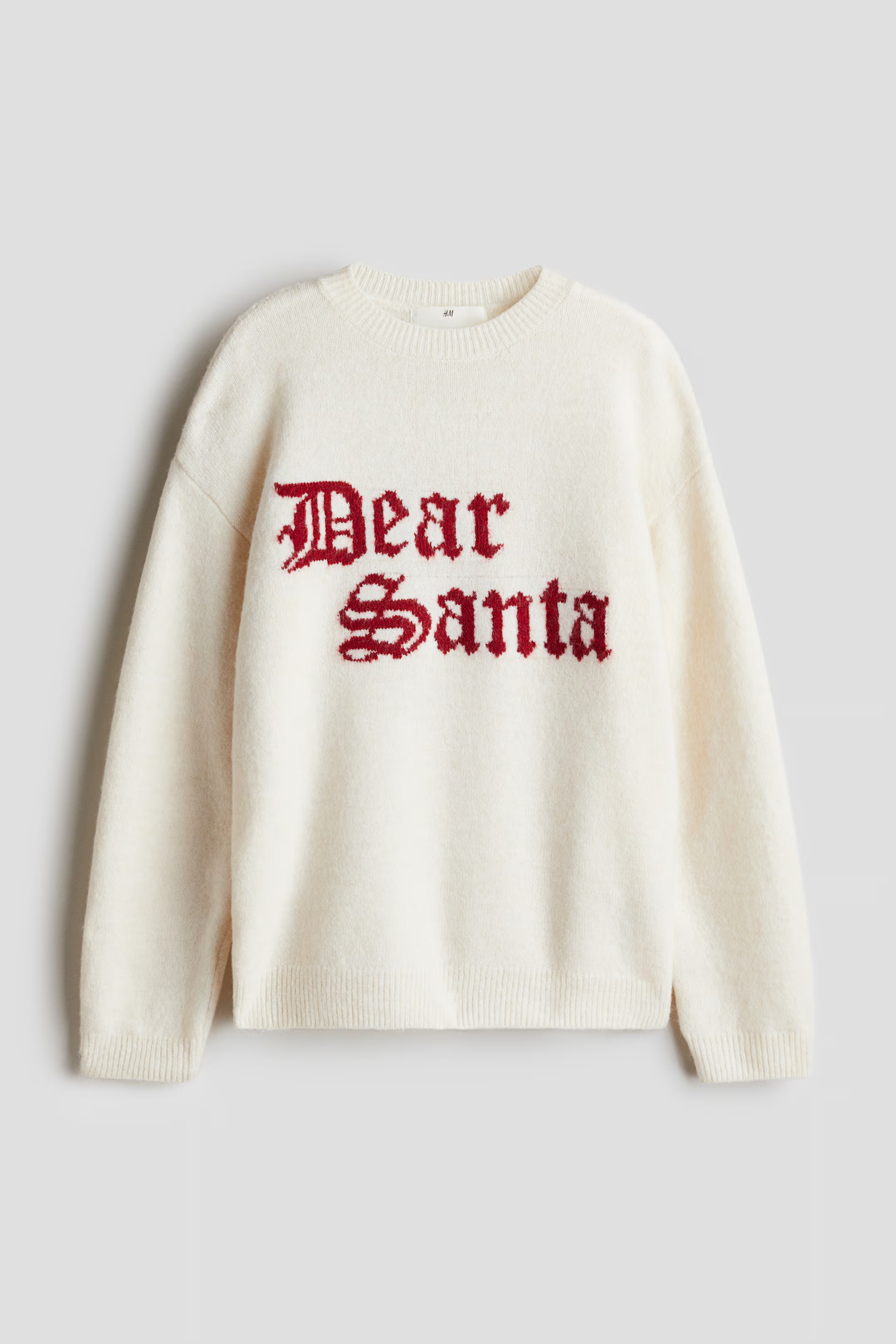 Loose Fit Sweater - White/Dear Santa - Kids | H&M US | H&M (US + CA)