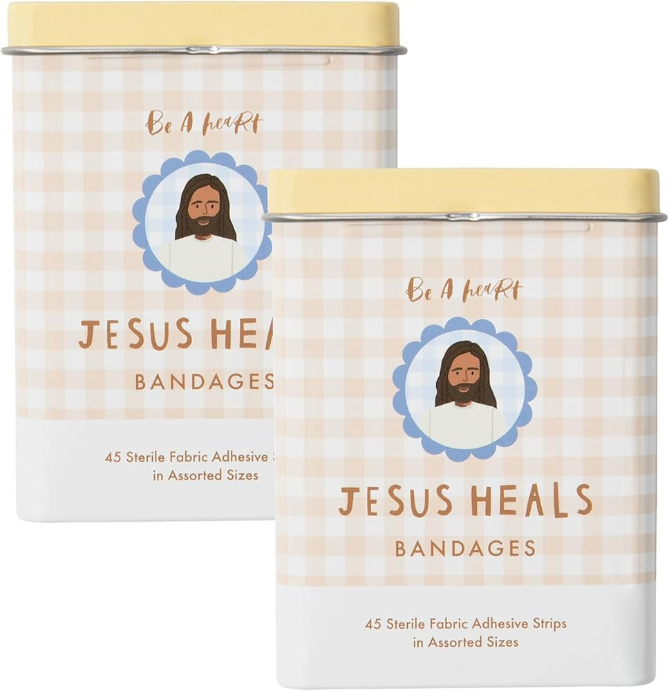 Be A Heart – Jesus Heals Bandages, 2-Pack Cottage Collection | 90 Assorted Fabric Adhesive Band... | Amazon (US)