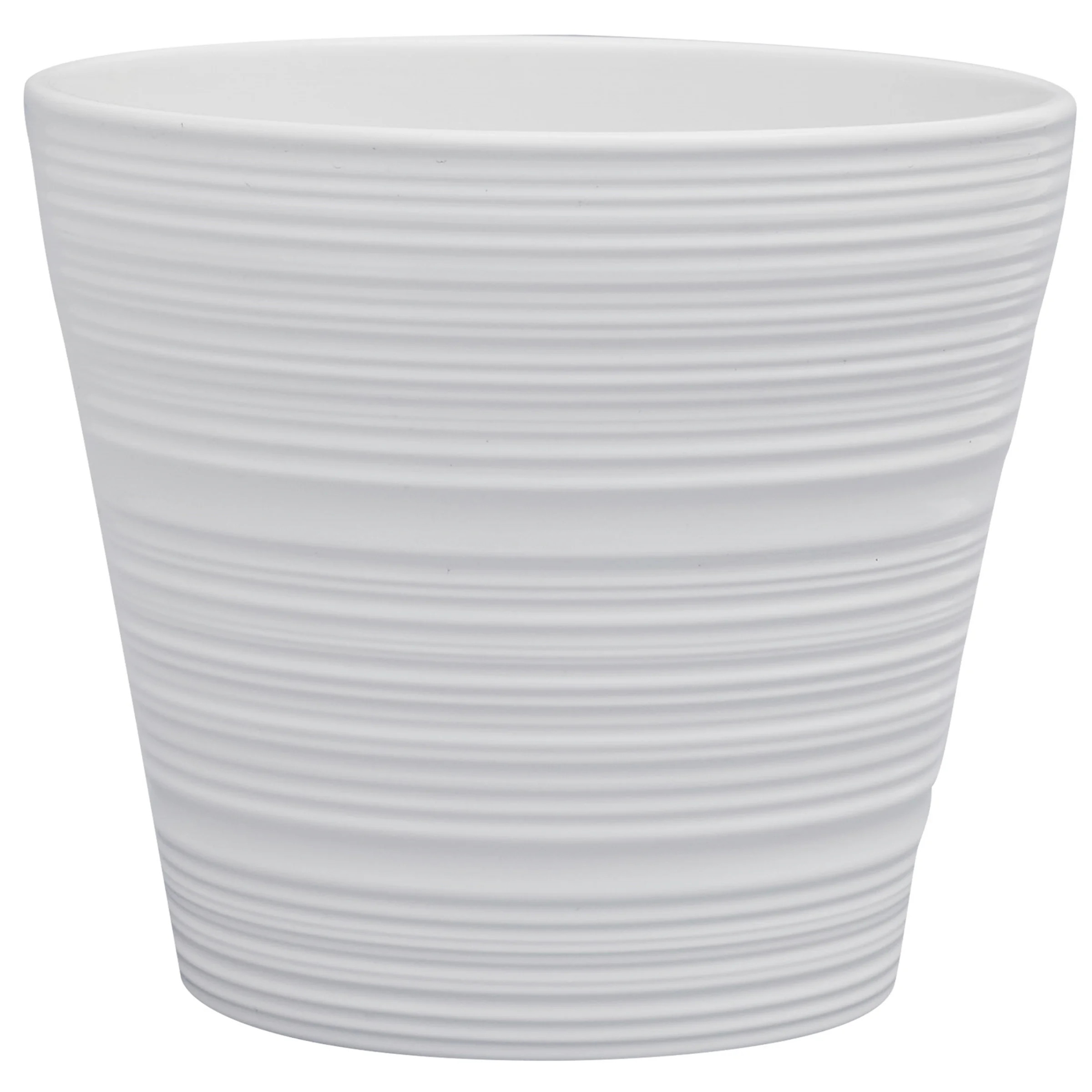 Mainstays Pottery 5" White Stripe Ceramic Planter | Walmart (US)