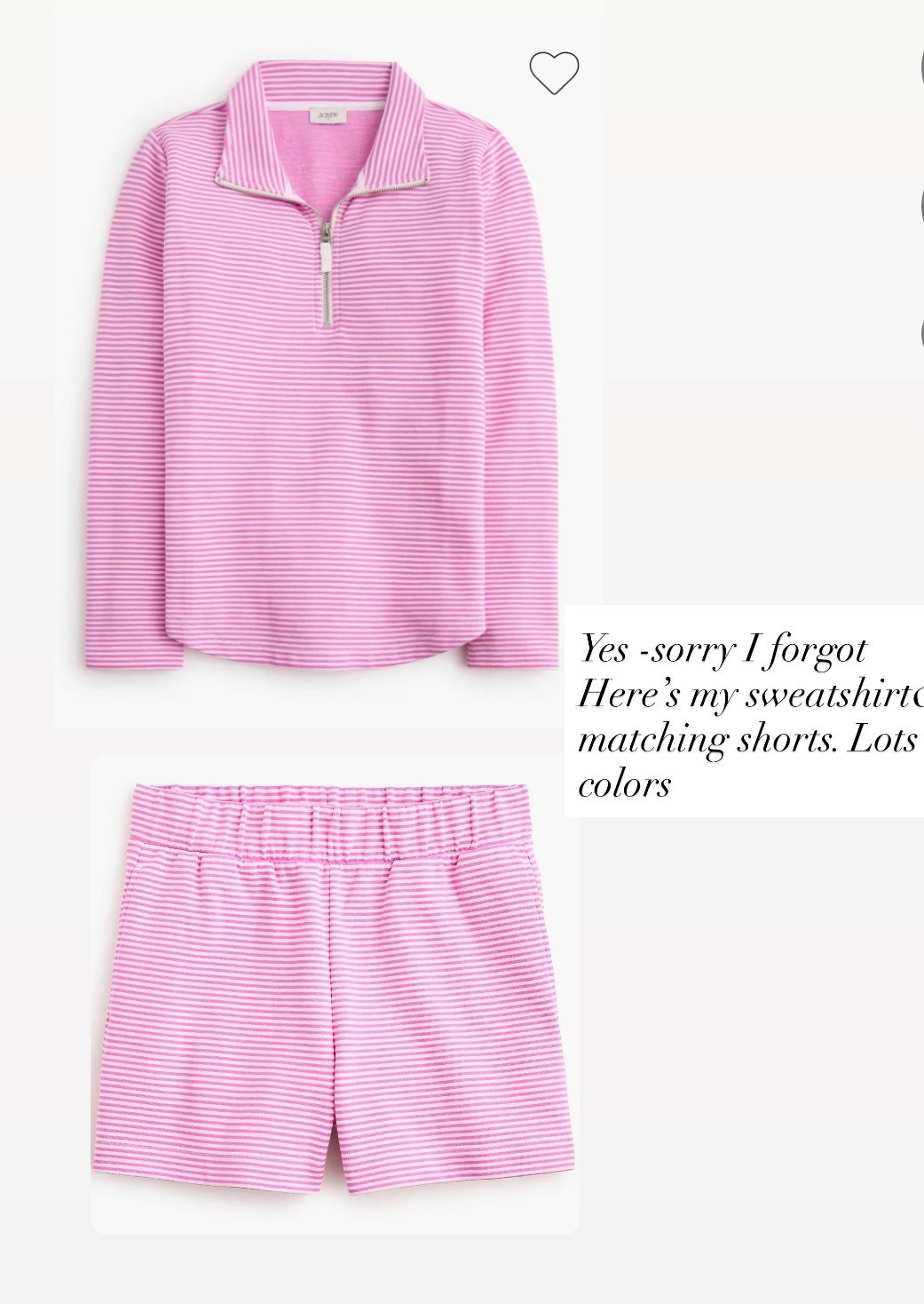 My new cute little shorts and sweatshirt set. Lots of colors!

#LTKMothersDay #LTKootd #LTKSaleAlert