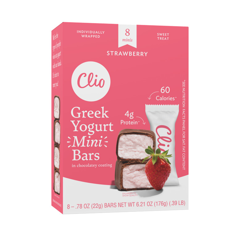 Clio Strawberry Greek Yogurt Mini Bars, 6.2 oz, 8 Ct | Walmart (US)