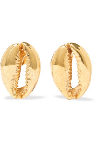 Large Puka gold-plated earrings | NET-A-PORTER (UK & EU)