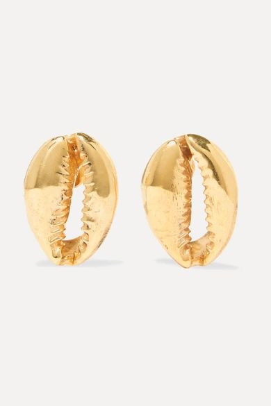 Large Puka gold-plated earrings | NET-A-PORTER (UK & EU)