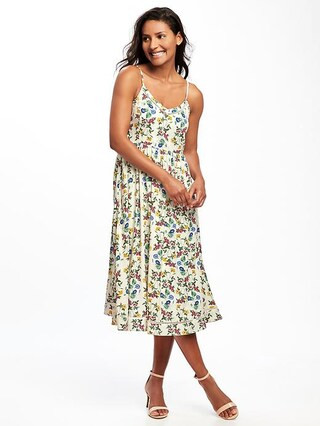 Fit & Flare Cami Midi Dress for Women | Old Navy US