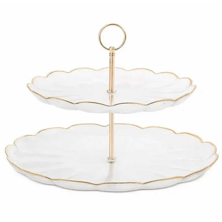 Martha Stewart Collection 2-Tiered Server with Gold Edge, Created for Macy's | Walmart (US)