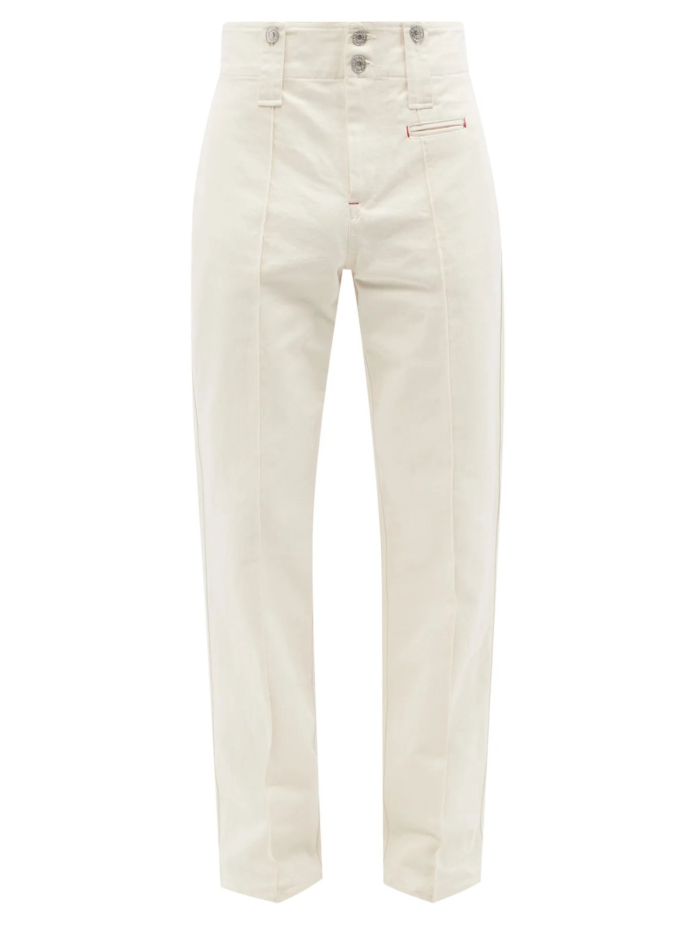 Diliroki high-rise pleated cotton-twill trousers | Isabel Marant | Matches (US)