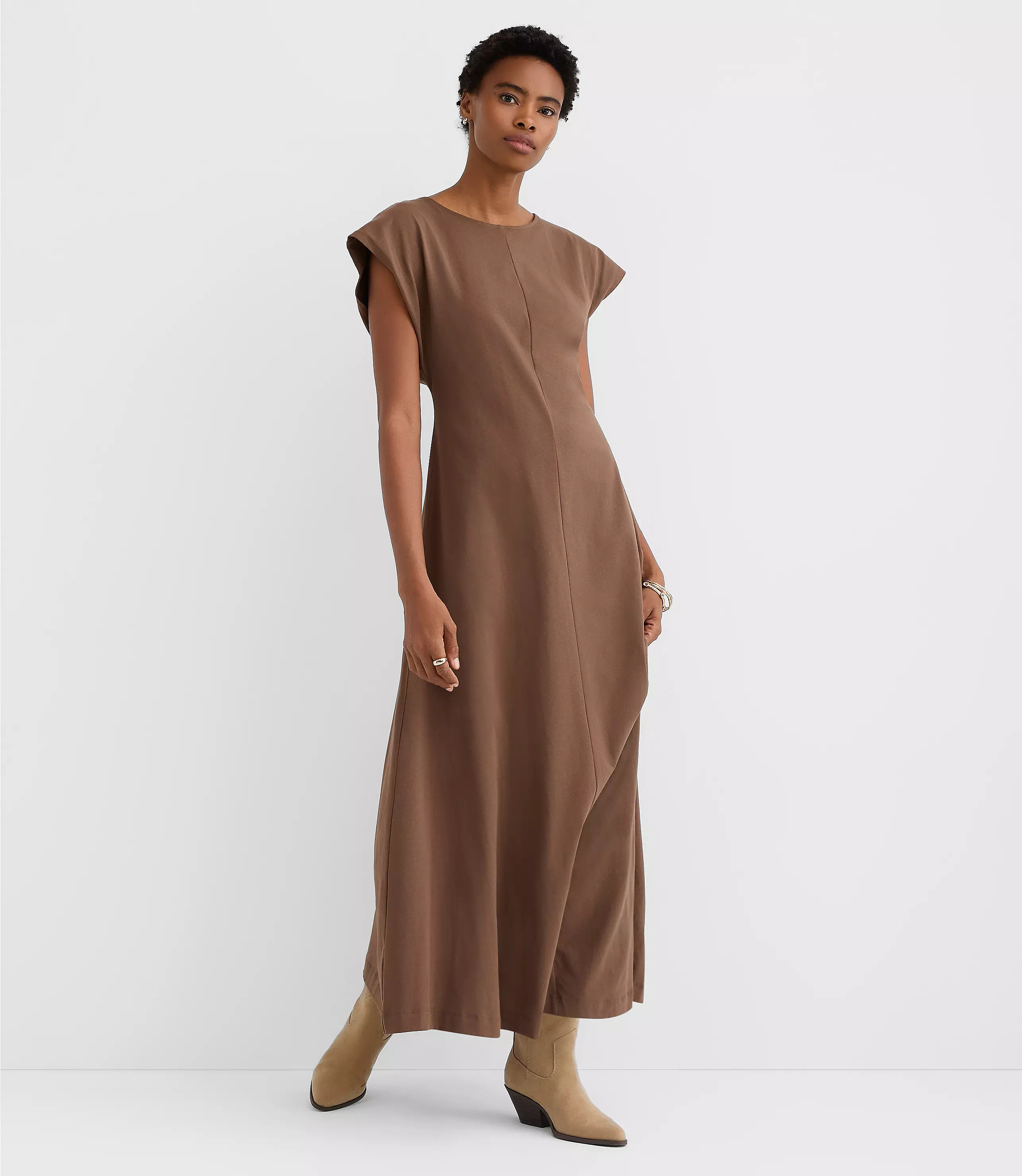 Seamed Sheath Maxi Dress | LOFT