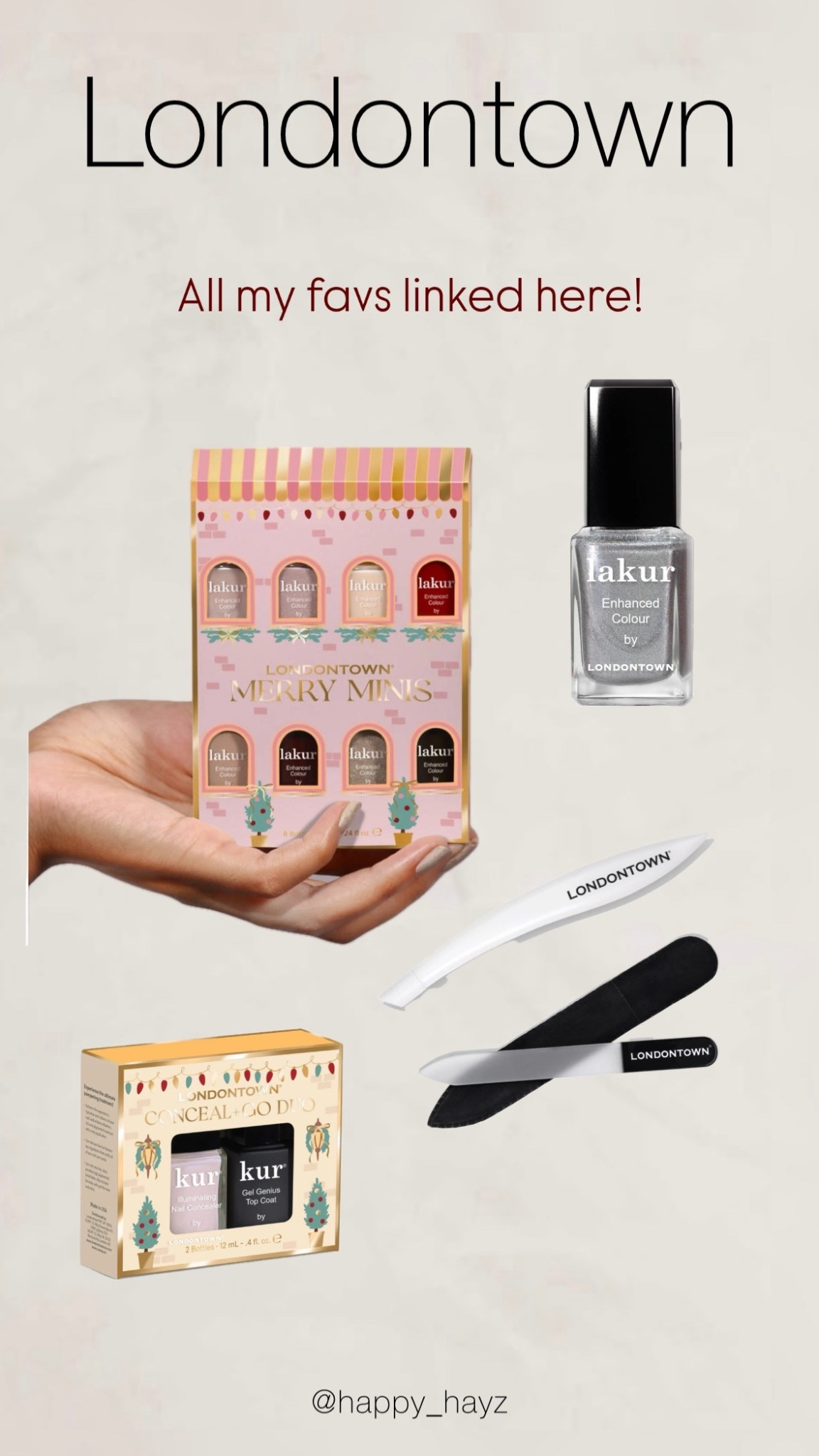 All of my favorite Londontown polishes and tools!!!

#LTKHoliday #LTKBeauty #LTKGiftGuide