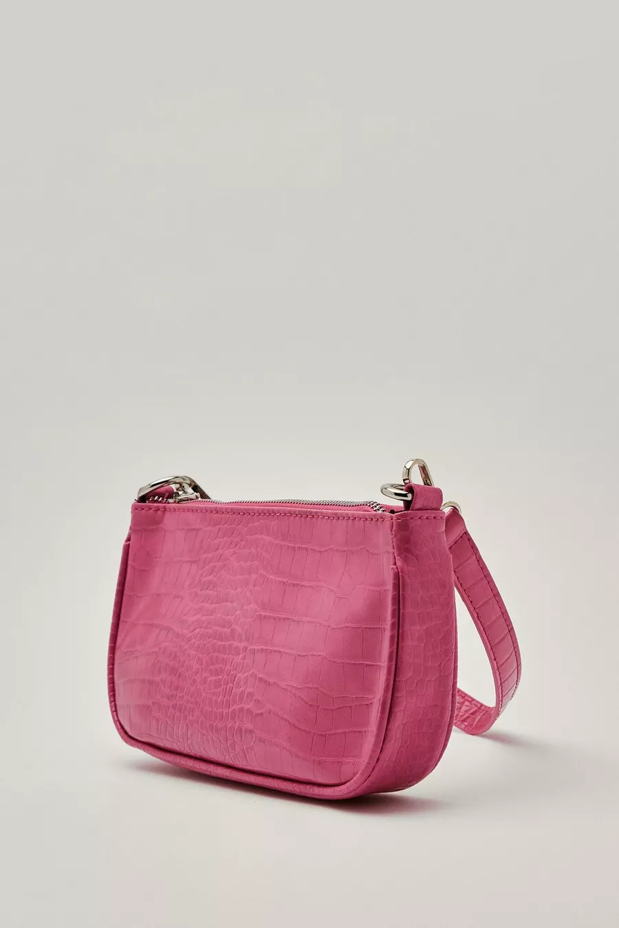 Croc Embossed Structured Shoulder Bag | Nasty Gal (US)