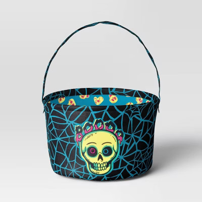 7.5" Boo Skull Halloween Trick or Treat Fabric Basket - Hyde and EEK! Boutique™ | Target
