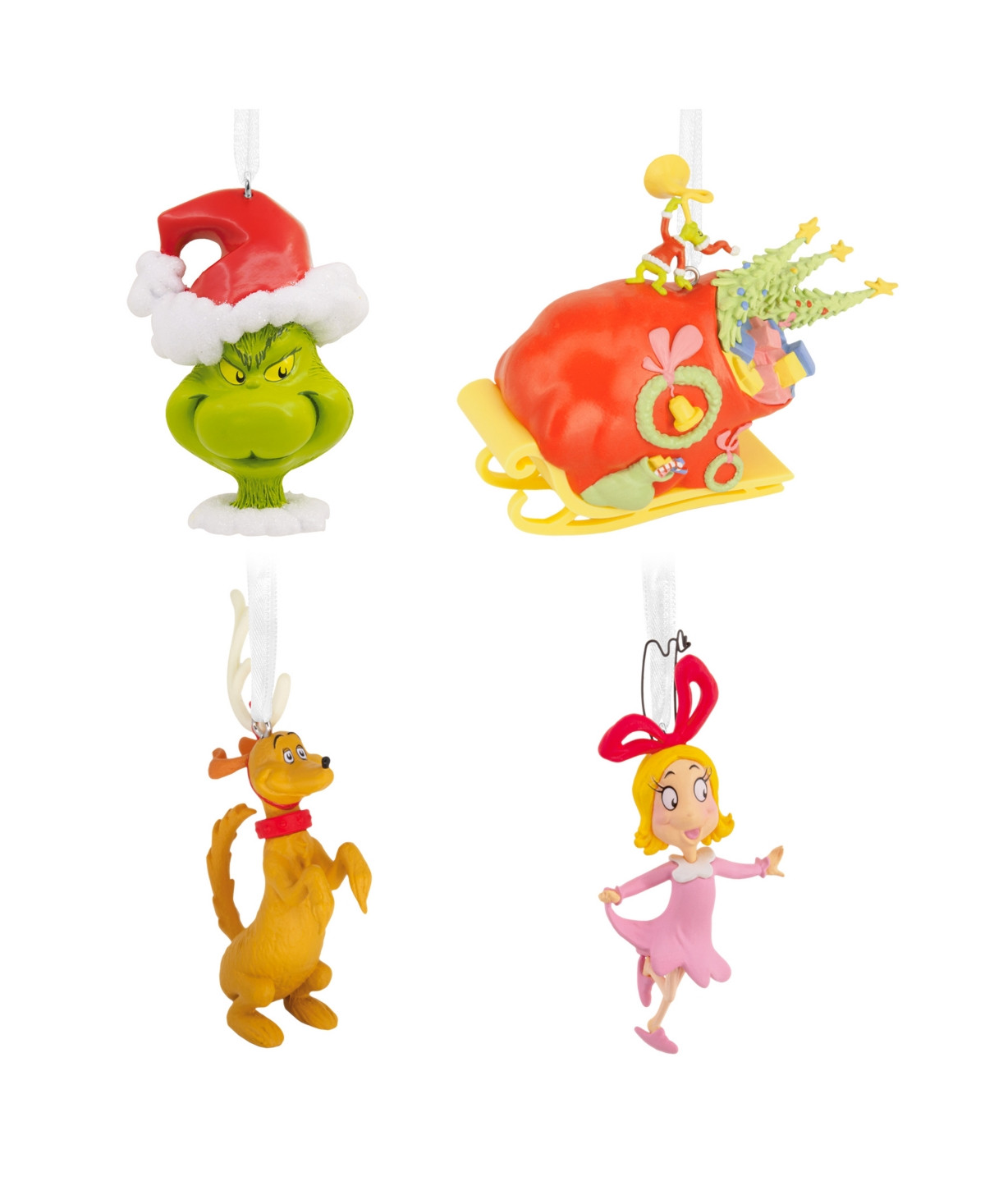 Hallmark Dr. Seuss's How the Grinch Stole Christmas Ornaments, Set of 4 - Multicolor | Macy's