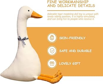 Vaguelly Big White Goose Doll Kids Plush Toys Goose Soft Toy Stuffed Animals for Kids Plush Goose... | Amazon (US)