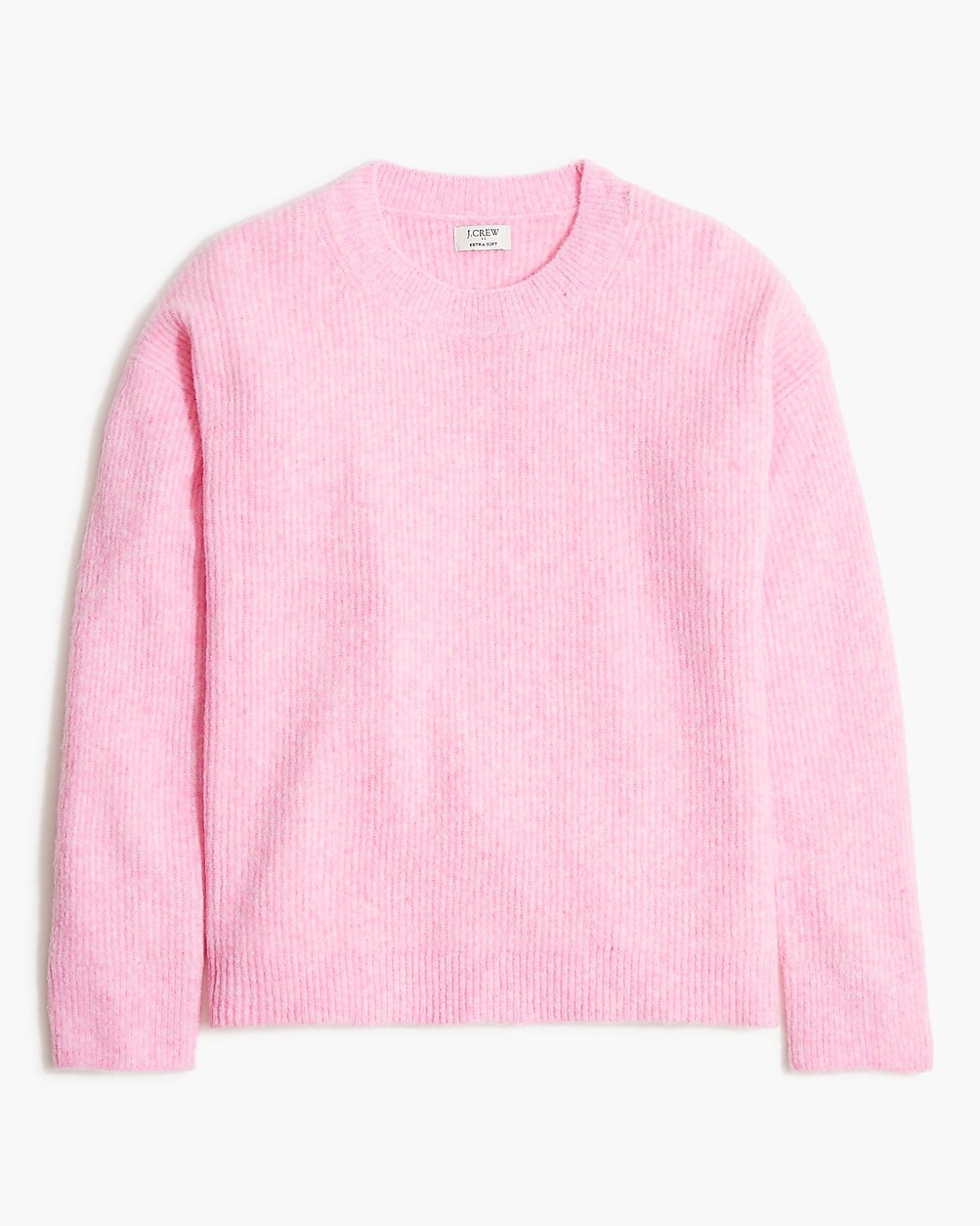 Ribbed boyfriend crewneck sweater in extra-soft yarn | J.Crew Factory