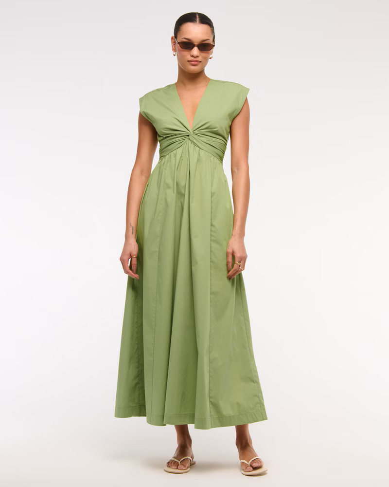 Women's Twist-Front Maxi Dress | Women's Dresses & Jumpsuits | Abercrombie.com | Abercrombie & Fitch (US)
