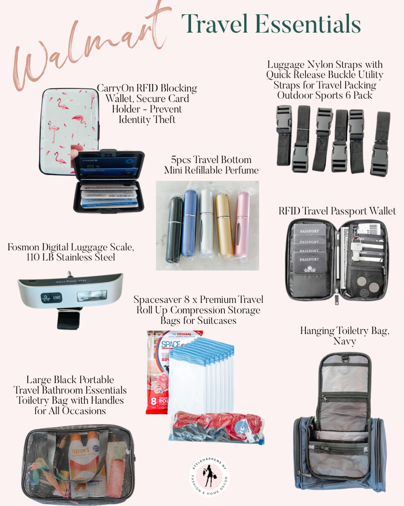 My Favorite Walmart Travel Must Haves!

When we are traveling, we like to pack the most we can and the lightest suitcase as possible…. especially when we are traveling international. 
Two of my favorites are the RFID wallet & passport holder. What is RFID?
Radio Frequency Identification (RFID): Radio Frequency Identification (RFID) technology uses radio waves to identify people or objects. There is a device that reads information contained in a wireless device or “tag” from a distance without making any physical contact or requiring a line of sight.
Everything here is to safe the most space as possible when traveling, so you can bring more and still keep your luggage under 50lbs. 

Link in bio for more info .


#LTKstyletip #LTKfamily #LTKtravel