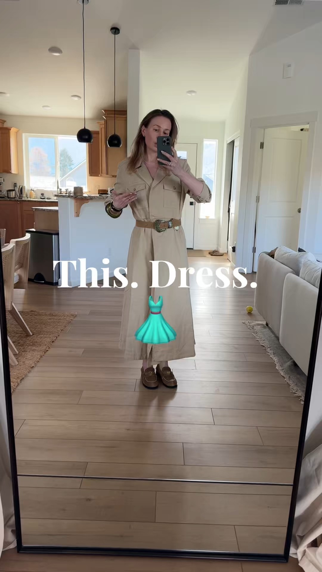 Sézane Filomena dress, my new love. 
💕 
Shirt dresses 👗 are truly timeless, this one is another level tho. Perfect length, neutral khaki color, love the weight of the fabric and especially the blazer style collar. 
I personally lacked the range of motion for my arms in size 4 & 6 so I sized up all the way to 8, as with most of my Sézane blouses and dresses. #LTKWatchNow 

#LTKStyleTip #LTKSeasonal #LTKWorkwear