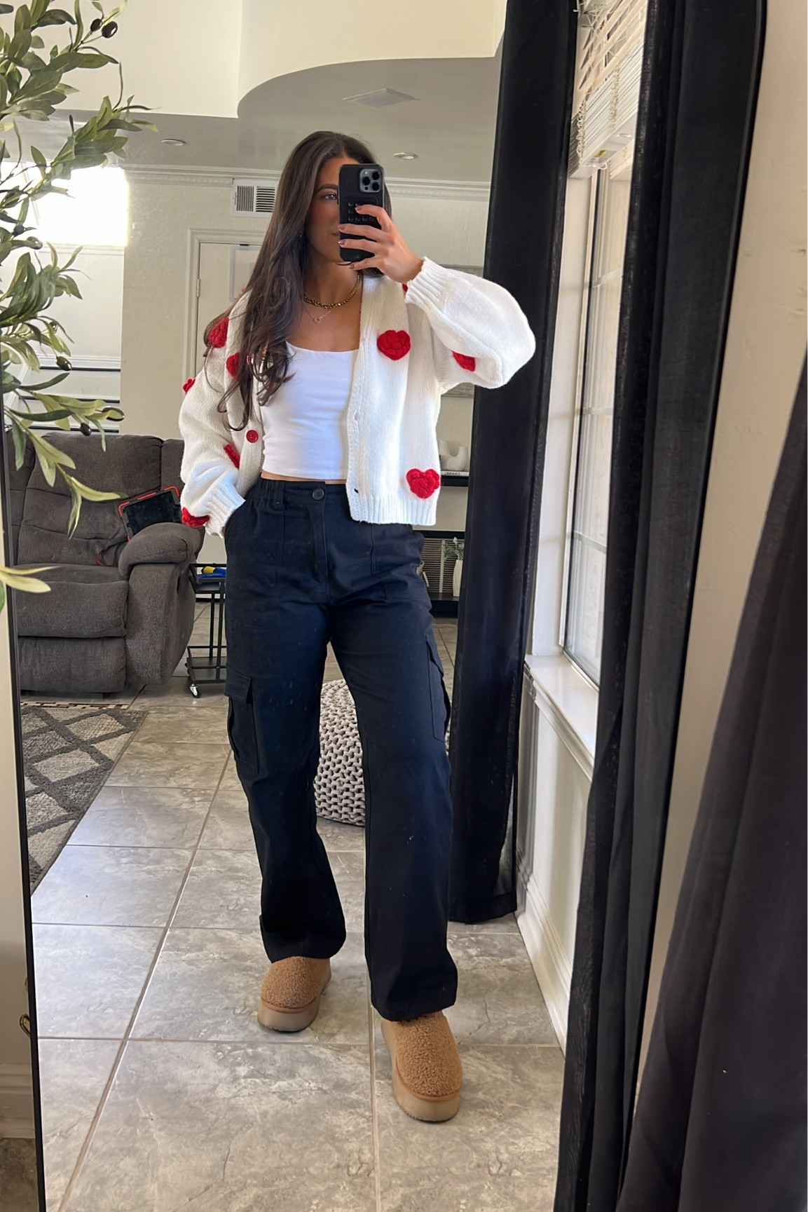 Outfit of the day from Amazon 
Valentines cardigan size medium
Cargo pants size medium 

#LTKFindsUnder50 #LTKStyleTip #LTKSeasonal