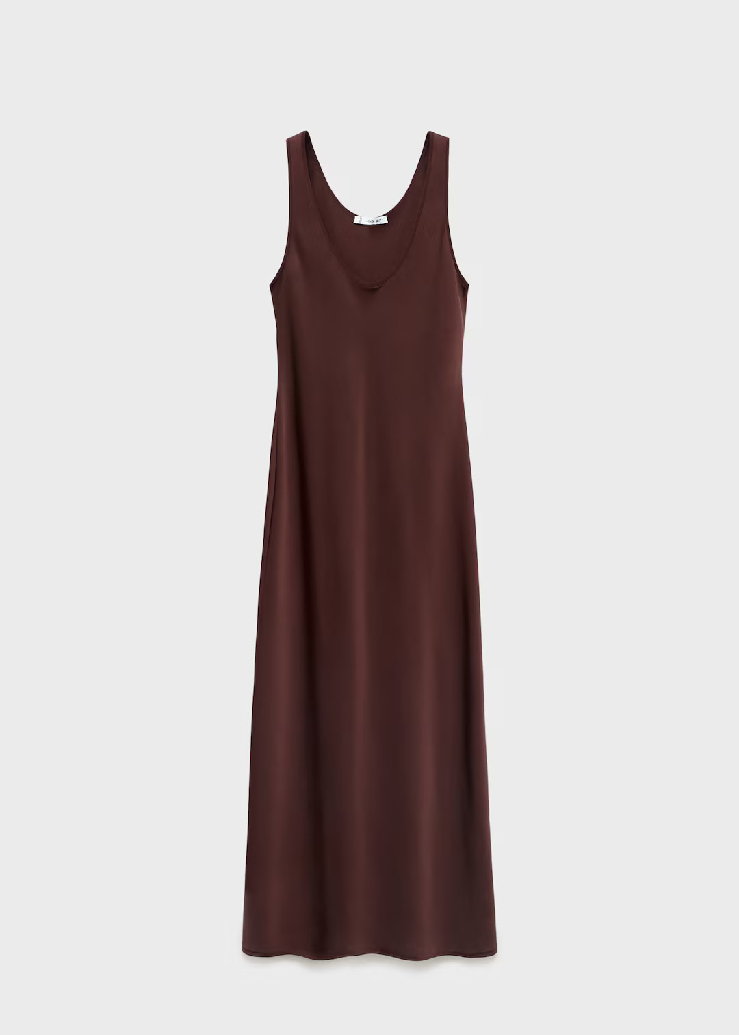 Satin dress with low-cut neckline | Mango (US/MX/AU)