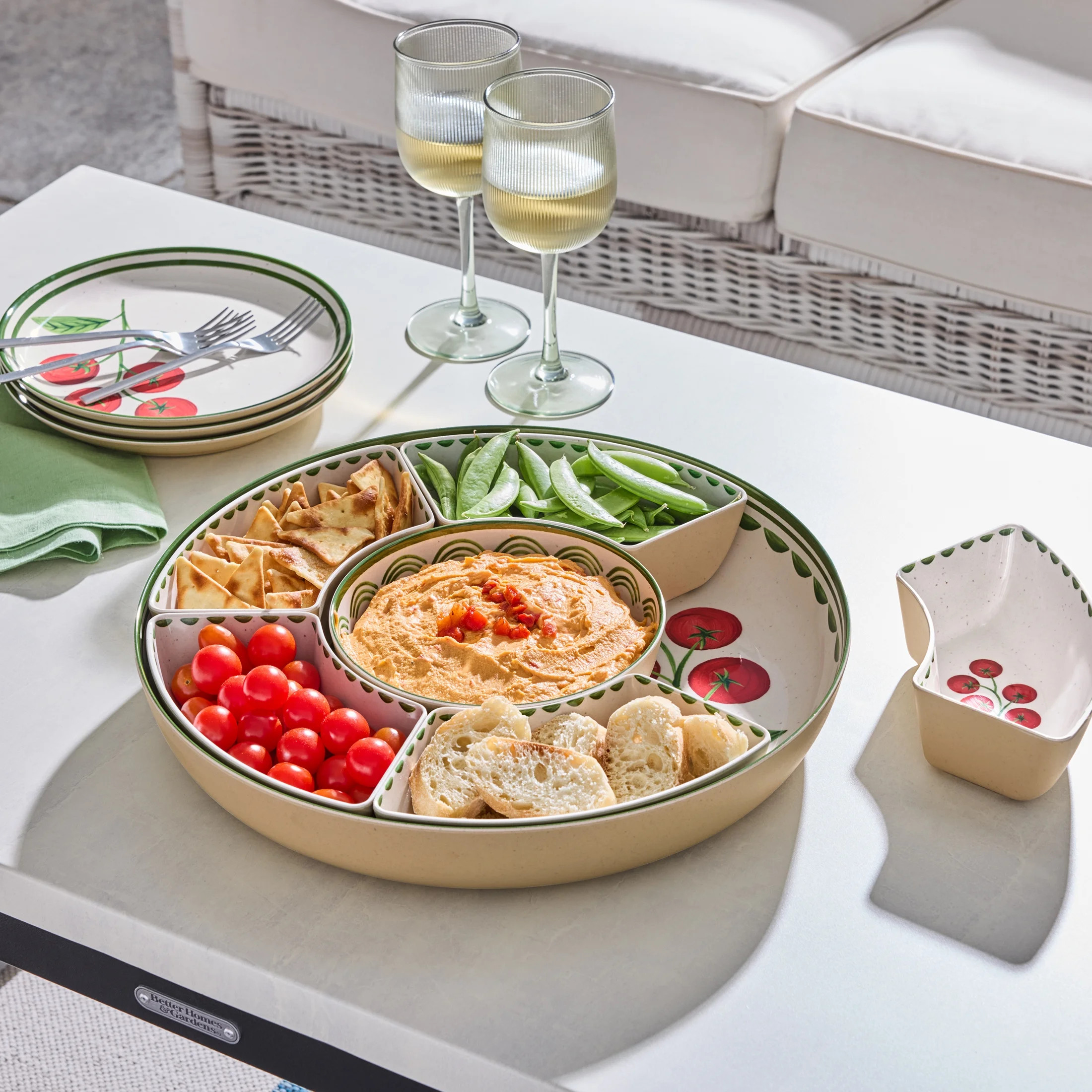 Better Homes & Gardens Bamboo Melamine Chip And Dip Set 15 Inch | Walmart (CA)