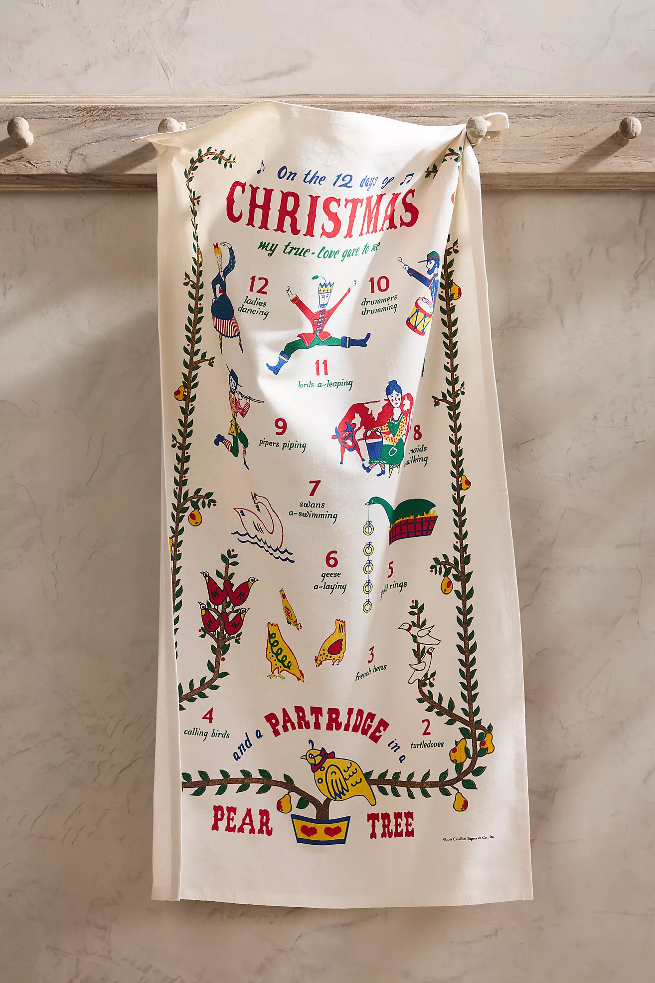 12 Days of Christmas Dish Towel | Anthropologie (US)